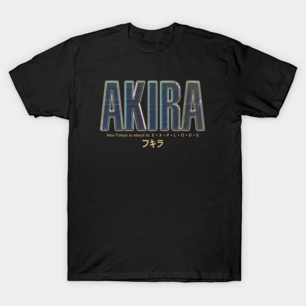 Custom yellow Akira logo T-Shirt by chqse